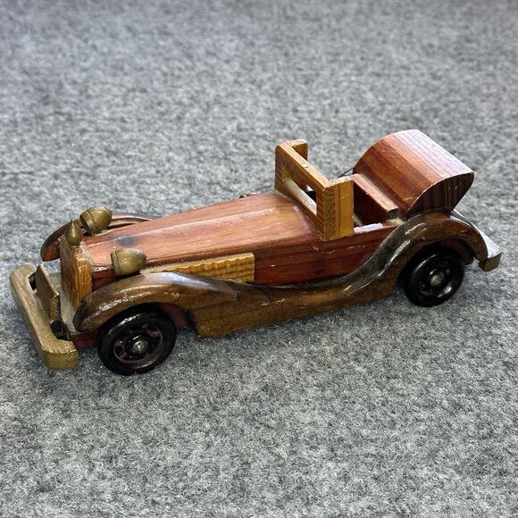 Handcrafted Vintage Wood 1931 Rolls-Royce Phantom II Continental Style car Model - Picture 3 of 6